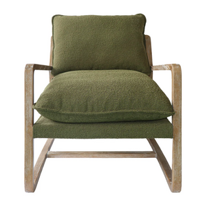 HUNTINGTON CLUB CHAIR - MOSS BOUCLE