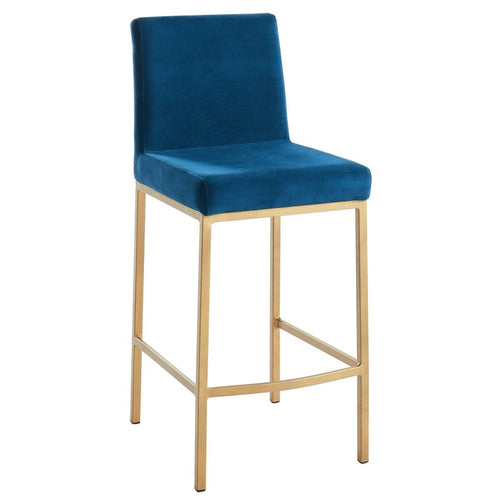 Dani Counter Height Stool -Blue/Gold.