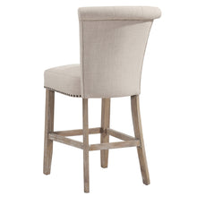 Load image into Gallery viewer, Modern Upholstered Counter Stool - Beige.
