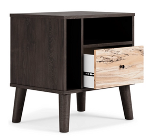 Hailey Nightstand Black/Brown