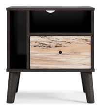 Load image into Gallery viewer, Hailey Nightstand Black/Brown
